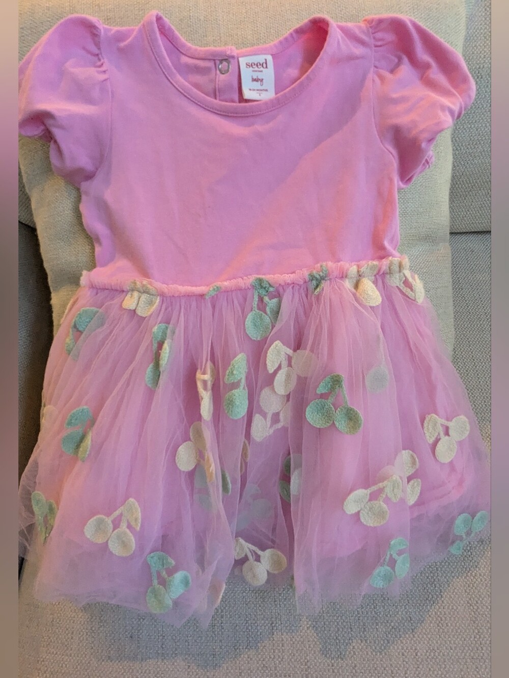Seed Heritage Pink Tulle Cherry Dress